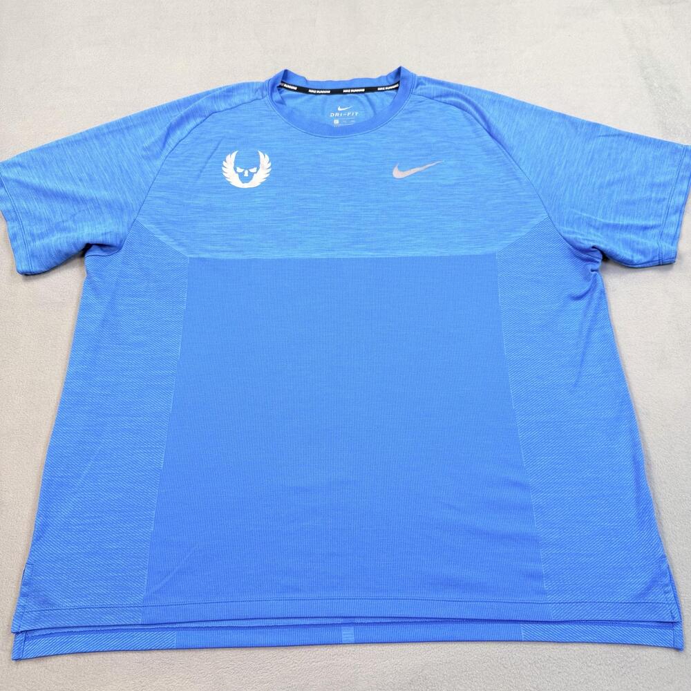 Nike Oregon Project Shirt Mens 2XL Blue Short Sleeve Running Tee Athletic